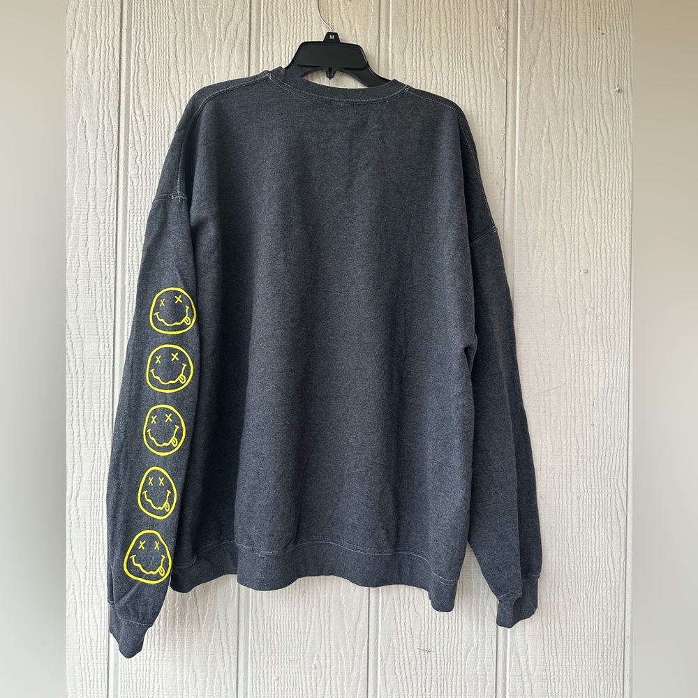 NWOT NIRVANA Charcoal Graphic Sweatshirt - Picture 6 of 8